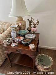 MaxSold Auction: Japanese Satsuma-Style Hand-Painted Porcelain Lamp, Vases, Bowls, Planter - Alexandria (Virginia, USA) SELLER MANAGED Downsizing Online Auction - Fort Worth Avenue