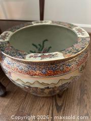 MaxSold Auction: Japanese Satsuma-Style Hand-Painted Porcelain Lamp, Vases, Bowls, Planter - Alexandria (Virginia, USA) SELLER MANAGED Downsizing Online Auction - Fort Worth Avenue