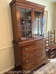 MaxSold Auction: Mahogany Solid Wood Hutch / China Cabinet with Glass Doors - Alexandria (Virginia, USA) SELLER MANAGED Downsizing Online Auction - Fort Worth Avenue