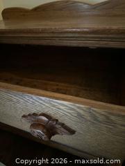 MaxSold Auction: Oak Rustic Farmhouse Chest of Drawers with Cabinet, Medium Brown - Alexandria (Virginia, USA) SELLER MANAGED Downsizing Online Auction - Fort Worth Avenue