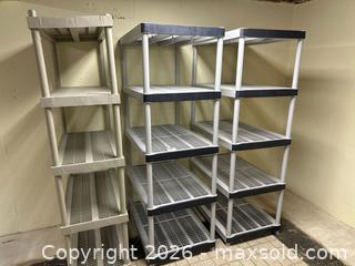 MaxSold Auction: Plastic 3-Shelf Storage Rack, Gray and Ivory - Alexandria (Virginia, USA) SELLER MANAGED Downsizing Online Auction - Fort Worth Avenue