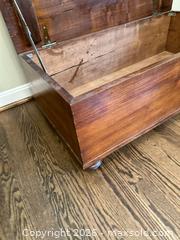 MaxSold Auction: Rustic Solid Wood Blanket Chest, Brown/Natural Finish - Alexandria (Virginia, USA) SELLER MANAGED Downsizing Online Auction - Fort Worth Avenue