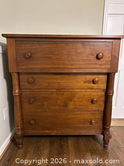 MaxSold Auction: Solid Wood Medium Brown Dresser / Chest of Drawers - Alexandria (Virginia, USA) SELLER MANAGED Downsizing Online Auction - Fort Worth Avenue