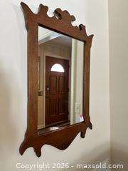 MaxSold Auction: Solid Wood Wall Mirror, Medium Brown Walnut, Traditional Style - Alexandria (Virginia, USA) SELLER MANAGED Downsizing Online Auction - Fort Worth Avenue