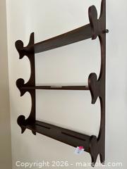 MaxSold Auction: Solid Wood Wall Shelf Bracket Corbel, Brown Stained - Alexandria (Virginia, USA) SELLER MANAGED Downsizing Online Auction - Fort Worth Avenue