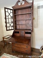 MaxSold Auction: Vintage Mahogany Solid Wood Chippendale/style Desk / Secretary - Alexandria (Virginia, USA) SELLER MANAGED Downsizing Online Auction - Fort Worth Avenue