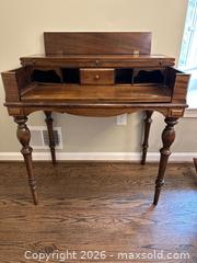 MaxSold Auction: Vintage Solid Wood Writing Table with Drop Leaf & Drawer - Alexandria (Virginia, USA) SELLER MANAGED Downsizing Online Auction - Fort Worth Avenue
