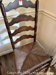 MaxSold Auction: Vintage Traditional Brown Wood & Wicker Side Chair - Alexandria (Virginia, USA) SELLER MANAGED Downsizing Online Auction - Fort Worth Avenue