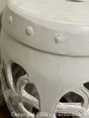 MaxSold Auction: White Ceramic Chinese Garden Stool Side Table - Alexandria (Virginia, USA) SELLER MANAGED Downsizing Online Auction - Fort Worth Avenue