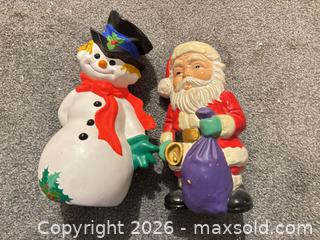 MaxSold Auction: Assorted Holiday/Christmas Decor Lot — Snowman, Santa, Nutcracker - Orange (Texas, USA) SELLER MANAGED Estate Sale Online Auction - Camelot Street