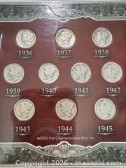 MaxSold Auction: First Commemorative Mint 90% Silver Coin Set, 10 Coins (1936–1945) - Orange (Texas, USA) SELLER MANAGED Estate Sale Online Auction - Camelot Street