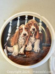 MaxSold Auction: Limited Edition Porcelain Collector Plate — Dogs, Wildlife, Floral - Orange (Texas, USA) SELLER MANAGED Estate Sale Online Auction - Camelot Street