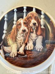 MaxSold Auction: Limited Edition Porcelain Collector Plate — Dogs, Wildlife, Floral - Orange (Texas, USA) SELLER MANAGED Estate Sale Online Auction - Camelot Street