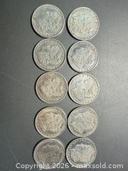 MaxSold Auction: Lot of 10 Morgan Silver Dollars (Late 19th Century) - Orange (Texas, USA) SELLER MANAGED Estate Sale Online Auction - Camelot Street