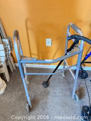 MaxSold Auction: Lot of 2 Mobility Aids — Rollator, Walker, Knee Walker, Transport Chair - Orange (Texas, USA) SELLER MANAGED Estate Sale Online Auction - Camelot Street