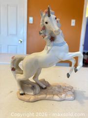 MaxSold Auction: Love's Courtship / Princeton Gallery Porcelain Unicorn Figurine - Orange (Texas, USA) SELLER MANAGED Estate Sale Online Auction - Camelot Street
