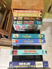 MaxSold Auction: Mixed Media Lot: VHS, 45 RPM Singles, LP Sleeves & Framed Art - Orange (Texas, USA) SELLER MANAGED Estate Sale Online Auction - Camelot Street