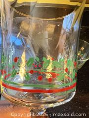 MaxSold Auction: Pair of Holiday Holly & Berries Wine Glasses - Orange (Texas, USA) SELLER MANAGED Estate Sale Online Auction - Camelot Street