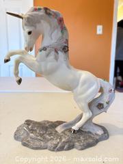 MaxSold Auction: Princeton Gallery Lovers Majesty Porcelain Unicorn Figurine - Orange (Texas, USA) SELLER MANAGED Estate Sale Online Auction - Camelot Street