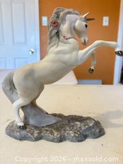 MaxSold Auction: Princeton Gallery Lovers Majesty Porcelain Unicorn Figurine - Orange (Texas, USA) SELLER MANAGED Estate Sale Online Auction - Camelot Street