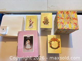 MaxSold Auction: Schmid & International Santa Collection Holiday Figurine Assortment - Orange (Texas, USA) SELLER MANAGED Estate Sale Online Auction - Camelot Street