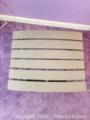 MaxSold Auction: Small Folding Plastic/Resin Side Table, Brown/Taupe - Orange (Texas, USA) SELLER MANAGED Estate Sale Online Auction - Camelot Street