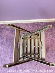 MaxSold Auction: Small Folding Plastic/Resin Side Table, Brown/Taupe - Orange (Texas, USA) SELLER MANAGED Estate Sale Online Auction - Camelot Street