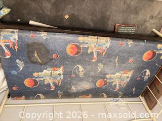 MaxSold Auction: Twin Metal Daybed Frame with Headboard, Mattress & Box Spring - Orange (Texas, USA) SELLER MANAGED Estate Sale Online Auction - Camelot Street