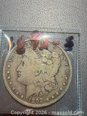 MaxSold Auction: Two Morgan Silver Dollars 1891 & 1892 90% Silver - Orange (Texas, USA) SELLER MANAGED Estate Sale Online Auction - Camelot Street