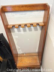 MaxSold Auction: Wood Freestanding Gun Rack Holds 6, Brown Finish - Orange (Texas, USA) SELLER MANAGED Estate Sale Online Auction - Camelot Street
