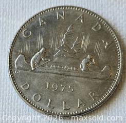 MaxSold Auction: 1975 Canada 1 Dollar Voyageur / Canoe Coin - New Westminster (British Columbia, Canada) SELLER MANAGED Reseller Online Auction - Canfor Avenue