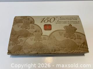 MaxSold Auction: 2001 Royal Canadian Mint & Canada Post 150th Anniversary Set with Silver Coin (92.5% Silver 3 Cent Coin covered with 24-Karat Gold)  - New Westminster (British Columbia, Canada) SELLER MANAGED Reseller Online Auction - Canfor Avenue