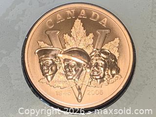 MaxSold Auction: 2005 Canada VE Day 60th Anniversary Commemorative Coin Set (Includes Silver Nickle) - New Westminster (British Columbia, Canada) SELLER MANAGED Reseller Online Auction - Canfor Avenue