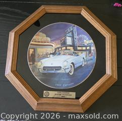 MaxSold Auction: Framed Collectible Plate Featuring 1953 Corvette - New Westminster (British Columbia, Canada) SELLER MANAGED Reseller Online Auction - Canfor Avenue