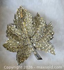 MaxSold Auction: Marcel Boucher Rhinestone Brooch Pin, Vintage Mid-Century - New Westminster (British Columbia, Canada) SELLER MANAGED Reseller Online Auction - Canfor Avenue