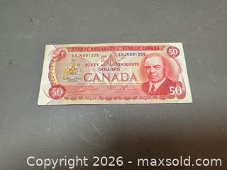 MaxSold Auction: Old Canadian 50$ bill - Toronto (Ontario, Canada) SELLER MANAGED Downsizing Online Auction -  Balmoral Avenue