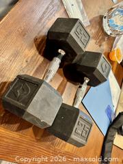 MaxSold Auction: 25LB Barbells - San Jose (California, USA) SELLER MANAGED Moving Online Auction - Paladin Drive