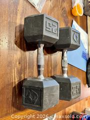 MaxSold Auction: 25LB Barbells - San Jose (California, USA) SELLER MANAGED Moving Online Auction - Paladin Drive