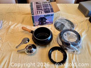 MaxSold Auction: Fondue Pot - San Jose (California, USA) SELLER MANAGED Moving Online Auction - Paladin Drive