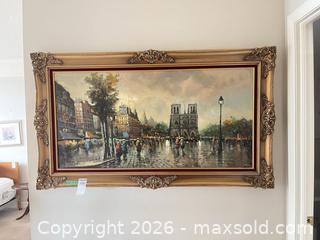 MaxSold Auction: Framed Oil on Board Signed by Bassini - Burlington (Ontario, Canada) PARTNER MANAGED Estate Sale Online Auction - Cumberland Avenue (STORAGE)