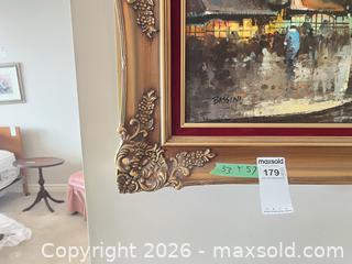 MaxSold Auction: Framed Oil on Board Signed by Bassini - Burlington (Ontario, Canada) PARTNER MANAGED Estate Sale Online Auction - Cumberland Avenue (STORAGE)