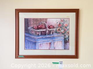 MaxSold Auction: Framed Picture by Emily James and Wall Clock - Burlington (Ontario, Canada) PARTNER MANAGED Estate Sale Online Auction - Cumberland Avenue (STORAGE)