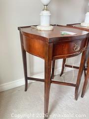 MaxSold Auction: Pair of Vintage Mahogany Side Tables  - Burlington (Ontario, Canada) PARTNER MANAGED Estate Sale Online Auction - Cumberland Avenue (STORAGE)