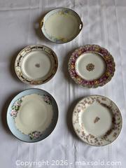 MaxSold Auction: Assorted Vintage Floral Porcelain Plates: Bread & Butter Plate BWD52 by BAWO & DOTTER, Mid-Century Cake Handled Plate, & More! - San Jose (California, USA) SELLER MANAGED Estate Sale Online Auction - Avenida Arboles