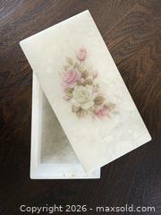 MaxSold Auction: Vintage Mid-Century George-Good Hand-Carved Alabaster Jewelry Box - San Jose (California, USA) SELLER MANAGED Estate Sale Online Auction - Avenida Arboles