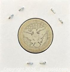 MaxSold Auction: 1898 US Silver Barbra Quarter Dollar  - Newmarket (Ontario, Canada) PARTNER MANAGED Reseller Online Auction - Walter Avenue