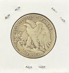 MaxSold Auction: 1942 US Silver Walking Liberty Half Dollar   - Newmarket (Ontario, Canada) PARTNER MANAGED Reseller Online Auction - Walter Avenue