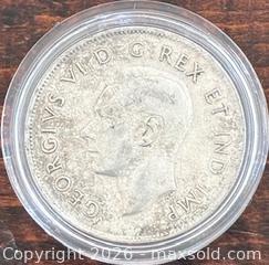 MaxSold Auction: 1946 Cdn. Silver King George VI 50 Cents  - Newmarket (Ontario, Canada) PARTNER MANAGED Reseller Online Auction - Walter Avenue