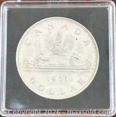 MaxSold Auction: 1961 Cdn. Silver King George VI 1 Dollar  - Newmarket (Ontario, Canada) PARTNER MANAGED Reseller Online Auction - Walter Avenue