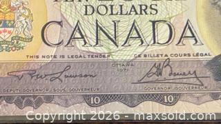 MaxSold Auction: 1971 Cdn. Prime Minister Sir John A. Macdonald 10 Dollars Paper Banknote  - Newmarket (Ontario, Canada) PARTNER MANAGED Reseller Online Auction - Walter Avenue